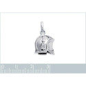 Pendentif argent massif 925 rhodié