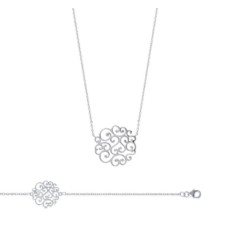 Bracelet argent massif 925 rhodié