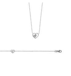 Collier argent massif 925 rhodié longueur 45 cm