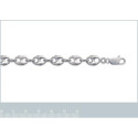 Bracelet argent massif 925 rhodié longueur 21 cm