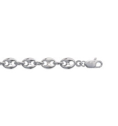 Collier argent massif 925 rhodié longueur 50 cm