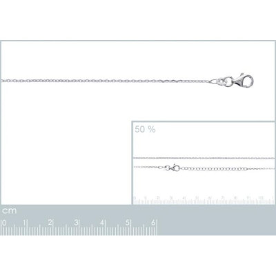 Chaîne argent massif 925 rhodié taille 45 cm