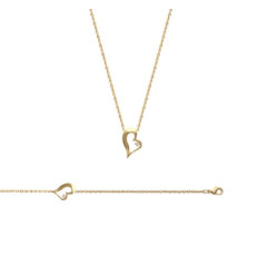 Collier plaqué or 750 3 microns et oxyde de zirconium longueur 45 cm