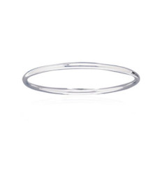 Jonc argent massif 925 rhodié diamètre 66 mm