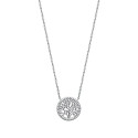 Collier argent massif 925 rhodié et oxyde de zirconium micro serti