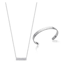 Collier argent massif 925 rhodié longueur 45 cm