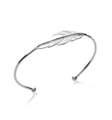 Jonc argent massif 925 rhodié diamètre 56 mm