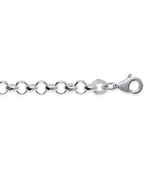 Bracelet argent massif 925 rhodié longueur 18 cm