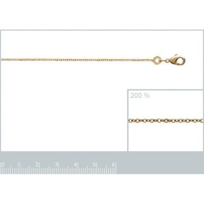 Chaîne plaqué or 750 3 microns taille 42 cm
