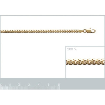 Chaîne plaqué or 750 3 microns taille 45 cm