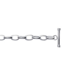 Bracelet argent massif 925 rhodié longueur 20 cm