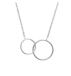 Collier argent massif 925 rhodié longueur 45 cm