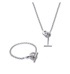 Collier argent massif 925 rhodié et oxyde de zirconium longueur 45 cm