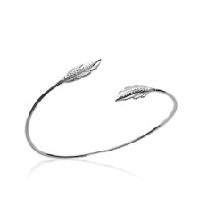 Jonc argent massif 925 rhodié et oxyde de zirconium diamètre 56 mm