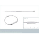 Bracelet argent massif 925 rhodié longueur 16 cm