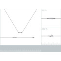 Collier argent massif 925 rhodié longueur 45 cm