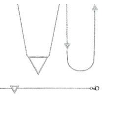 Bracelet argent massif 925 rhodié et oxyde de zirconium micro serti longueur 18 cm