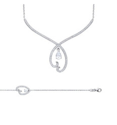 Bracelet argent massif 925 rhodié et oxyde de zirconium micro serti longueur 18 cm