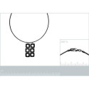 Collier acier ruthénium longueur 42 cm