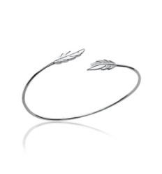 Jonc argent massif 925 rhodié diamètre 56 mm