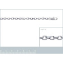 Chaîne argent massif 925 rhodié taille 60 cm