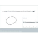 Gourmette à graver en argent massif 925   longueur 18 cm