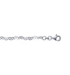 Bracelet argent massif 925 rhodié longueur 18 cm