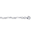 Bracelet argent massif 925 rhodié longueur 18 cm