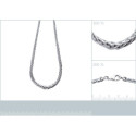 Collier argent massif 925 rhodié longueur 45 cm