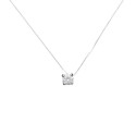 Collier argent massif 925 rhodié et oxyde de zirconium longueur 42 cm