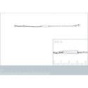 Bracelet argent massif 925 rhodié longueur 15 cm