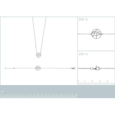 Collier argent massif 925 rhodié longueur 45 cm