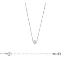 Bracelet argent massif 925 rhodié et oxyde de zirconium longueur 18 cm