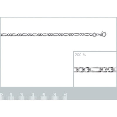 Collier argent massif 925 rhodié longueur 45 cm