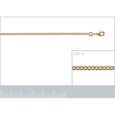 Chaîne plaqué or 750 3 microns taille 80 cm