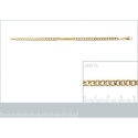 Bracelet plaqué or 750 3 microns longueur 18 cm