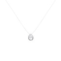 Collier argent massif 925 rhodié et oxyde de zirconium longueur 42 cm
