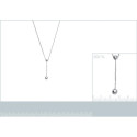 Collier argent massif 925 rhodié longueur 42 cm