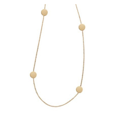 Sautoir plaqué or 750 3 microns longueur 80 cm