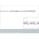 Gourmette à graver en argent massif 925   longueur 21 cm