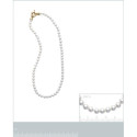 Collier plaqué or 750 3 microns et imitation perles de Majorque longueur 51 cm