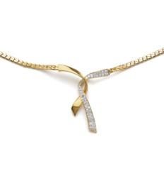 Collier plaqué or 750 3 microns bicolore et oxyde de zirconium longueur 42 cm