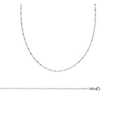 Chaîne argent massif 925 rhodié taille 45 cm