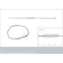 Bracelet argent massif 925 rhodié longueur 16 cm