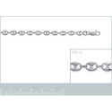 Bracelet argent massif 925 rhodié longueur 18 cm