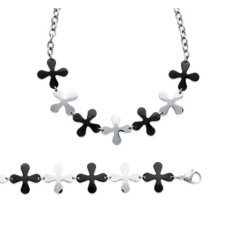 Bracelet acier ruthénium longueur 19 cm