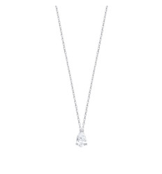 Collier argent massif 925 rhodié et oxyde de zirconium longueur 45 cm