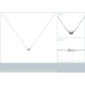 Collier argent massif 925 rhodié longueur 42 cm