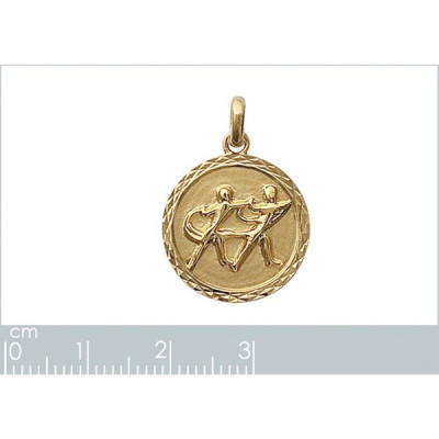 Pendentif plaqué or 750 3 microns