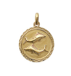 Pendentif plaqué or 750 3 microns